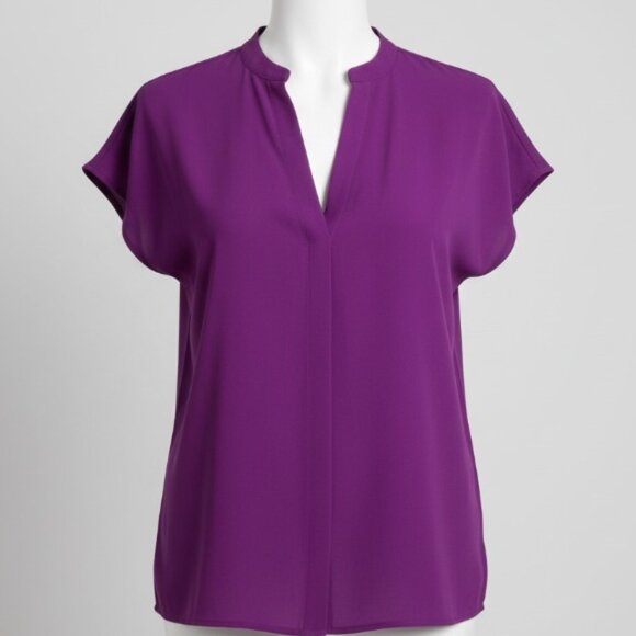 Gently Used ELOQUII Women's Plus Size Notch Collar Blouse 24 - Picture 6 of 15